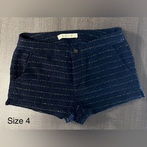 Abercrombie & Fitch Blue Gold Thread Shorts
